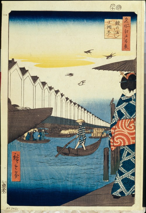 Yoroi no watashi Koami-cho (One Hundred Famous Views of Edo) od Ando oder Utagawa Hiroshige