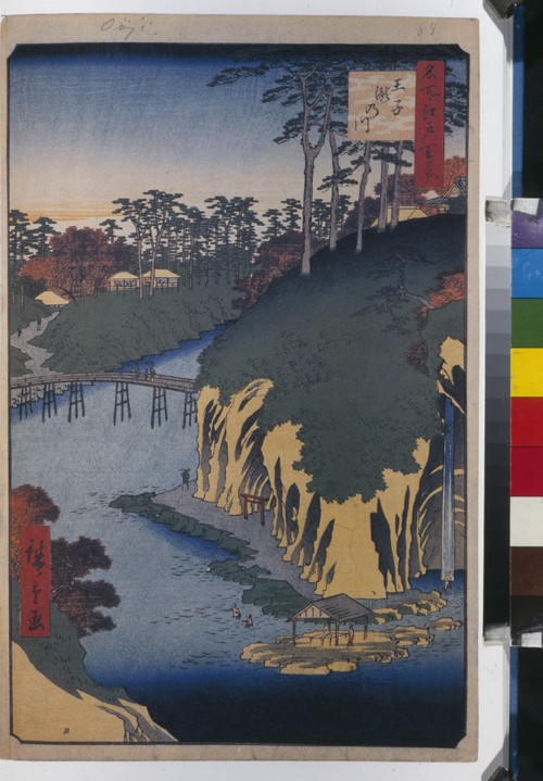 The Takinogawa in Oji (One Hundred Famous Views of Edo) od Ando oder Utagawa Hiroshige