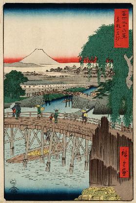 Ichikobu Bridge (From the series "36 Views of Mount Fuji")