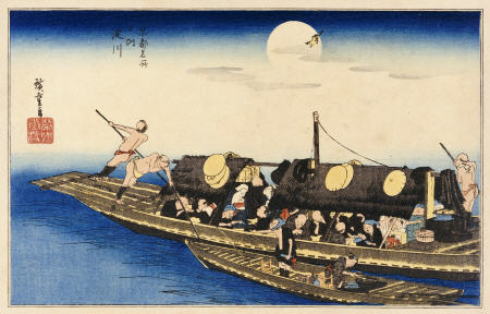 Yodo River od Ando oder Utagawa Hiroshige