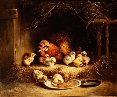 Hen with her Chicks od Andrea Cherubini