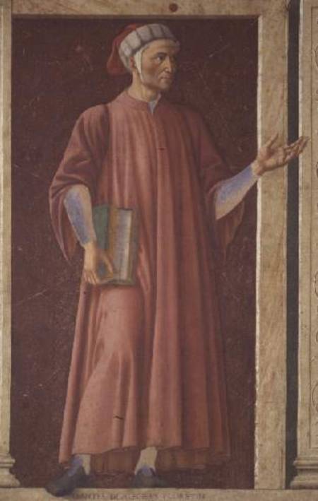 Dante Alighieri (1265-1321) from the Villa Carducci series of famous men and women od Andrea del Castagno
