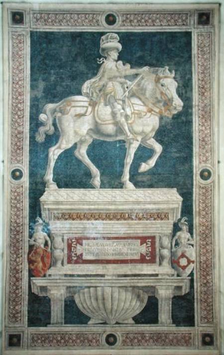 Equestrian monument of Niccolo Marucci da Tolentino (d.1435) od Andrea del Castagno