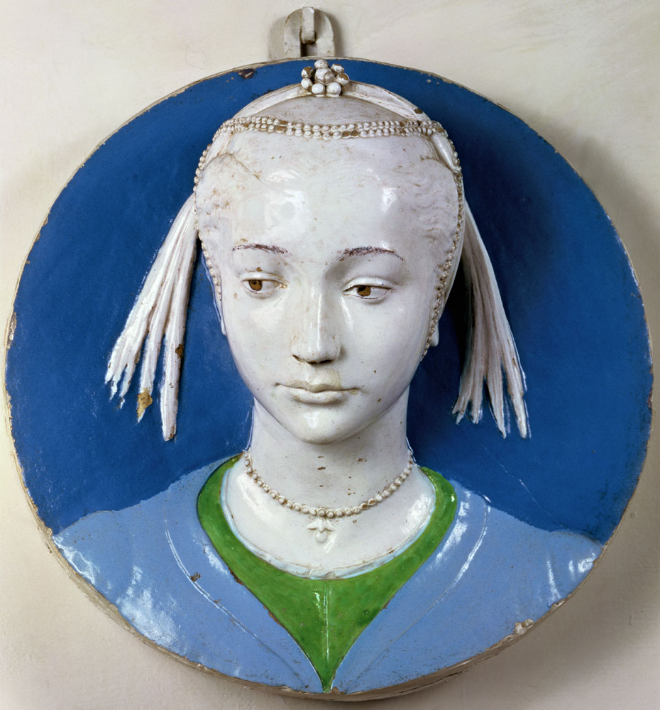 Relief of the head of a lady od Andrea Della Robbia