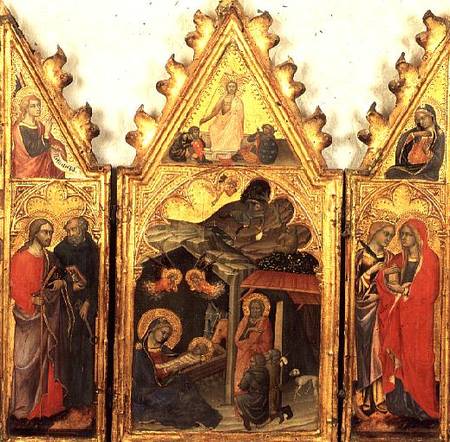 The Annunciation, Nativity and Resurrection od Andrea di Bartolo