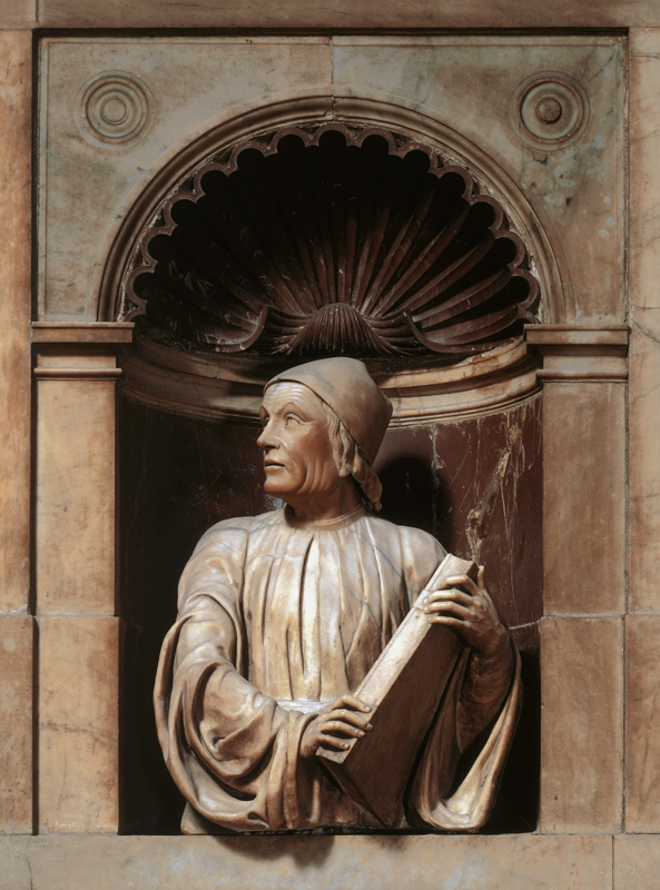 Marsilio Ficino, Italian philosopher, bust od Andrea  Ferrucci