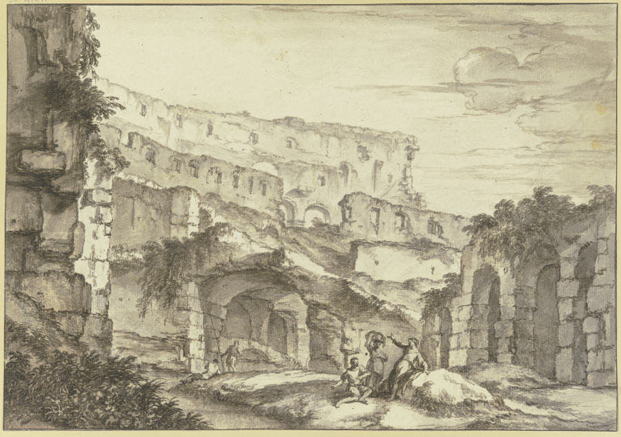 Ruinen eines römischen Theaters od Andrea Locatelli