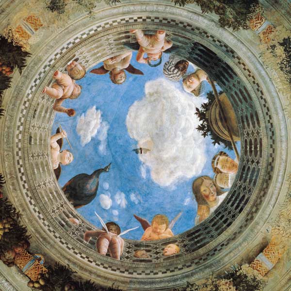 Camera degli Sposi - Ceiling Fresko, Palazzo Ducale, Mantua, Italy od Andrea Mantegna