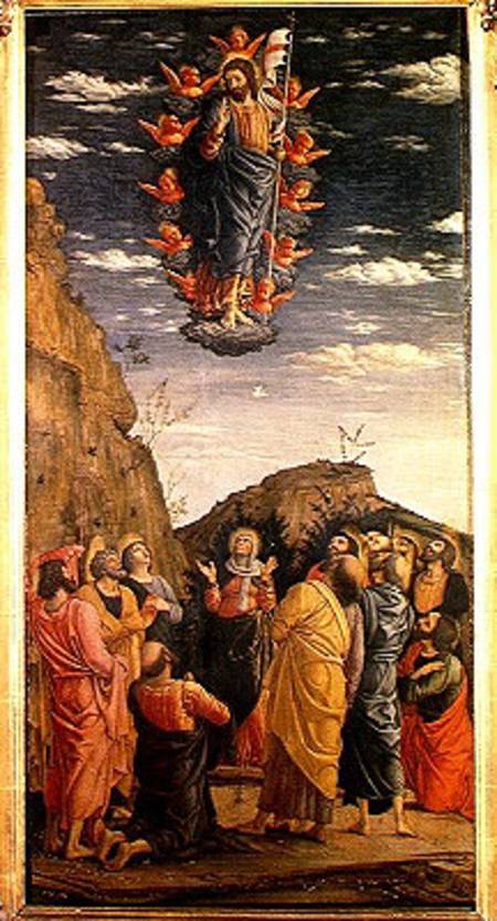 The Ascension, left hand panel from the Altarpiece od Andrea Mantegna