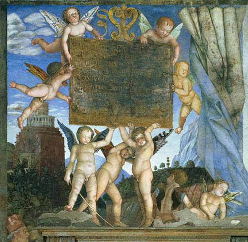 Putti Reggitarga - Camera degli Sposi od Andrea Mantegna