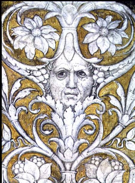 Self portrait incorporated into the decorative frieze of the Camera degli Sposi or Camera Picta od Andrea Mantegna