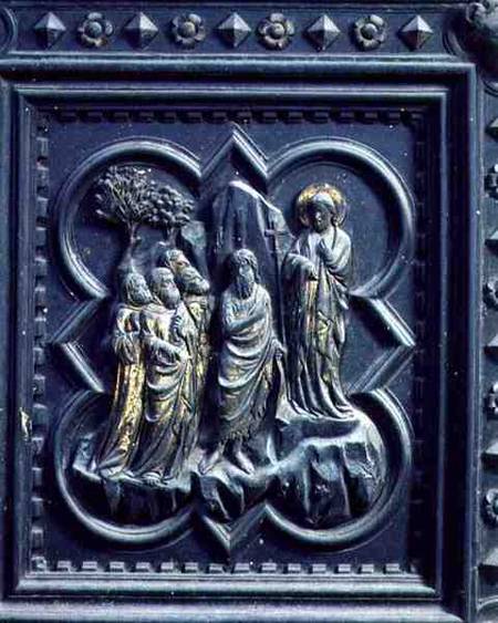 St John the Baptist Announces Christ, eighth panel of the South Doors of the Baptistery of San Giova od Andrea Pisano