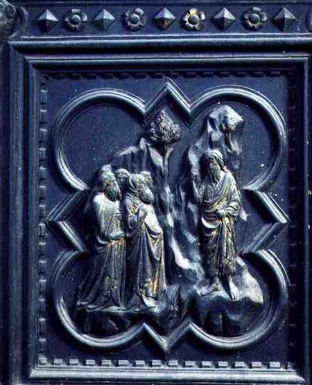 St John the Baptist Preaches to the Pharisees, seventh panel of the South Doors of the Baptistery of od Andrea Pisano