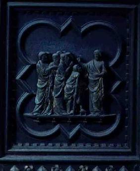 The Disciples Visit Jesus, fourteenth panel of the South Doors of the Baptistery of San Giovanni