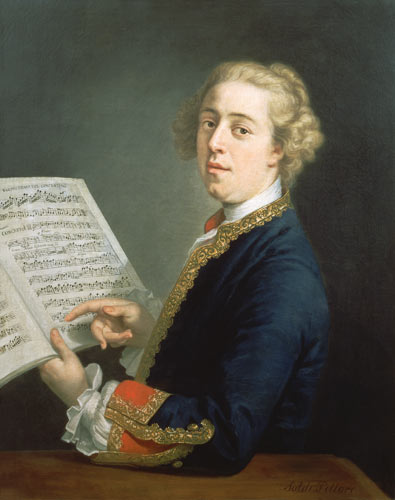 Portrait of Francesco Geminiani (1687-1762), Italian violinist od Andrea Soldi