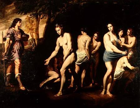 Diana and her Nymphs Surprised by Actaeon od Andrea Vaccaro