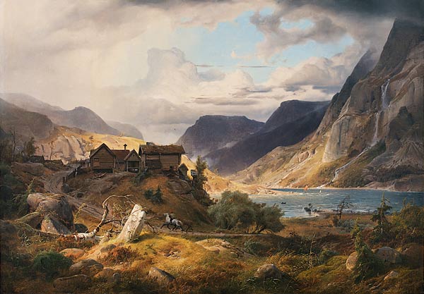 norská horská krajina  od Andreas Achenbach