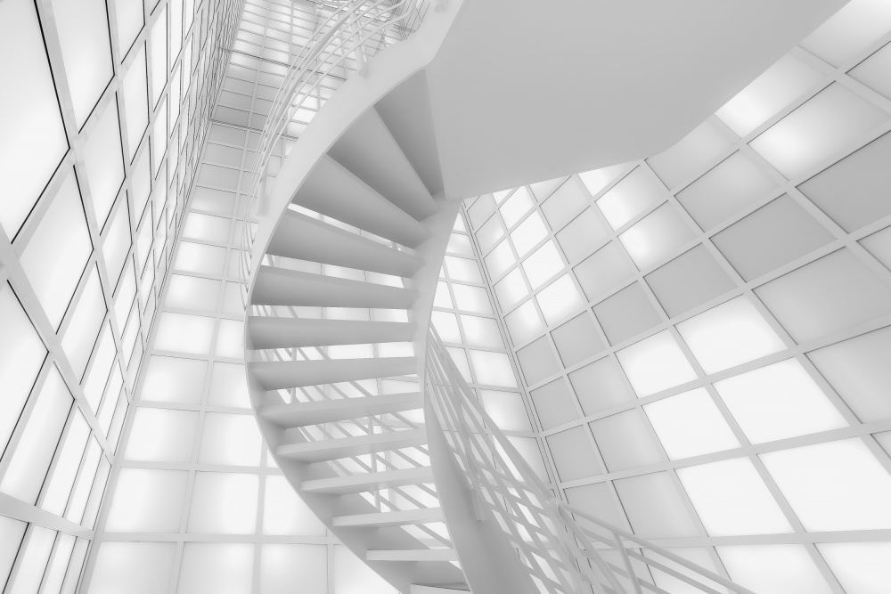 Stairs in White od Andreas Bauer