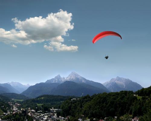 Watzmann, Berchtesgaden und Paraglider od Andreas Weber