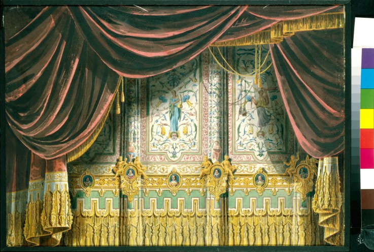 Sketch for the curtain for the Michael Theatre in Saint Petersburg od Andreas Leonhard Roller