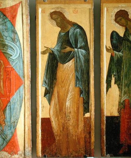 St. John the Forerunner, from the Deisis tier of the Dormition Cathedral in Vladimir od Andrej Rublev