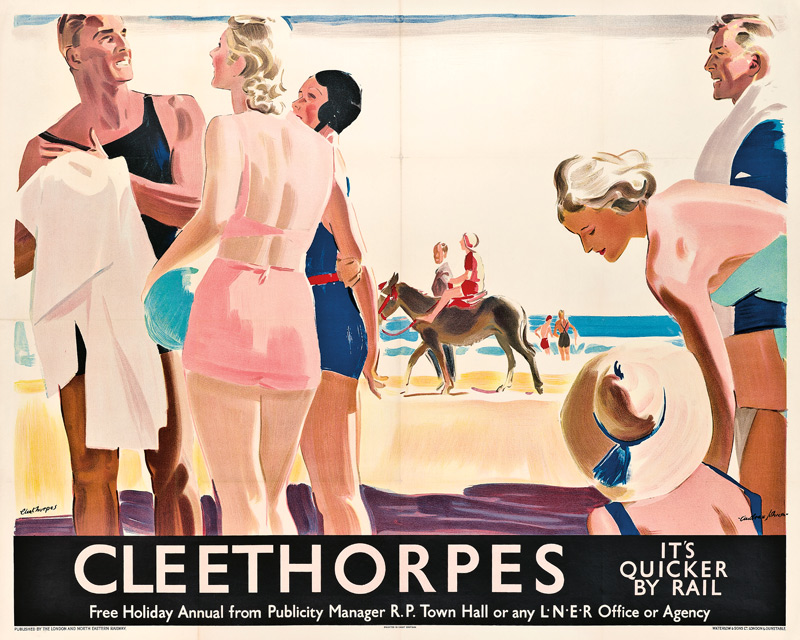A poster advertising travel to Cleethorpes by London and North Eastern Railway od Andrew Johnson