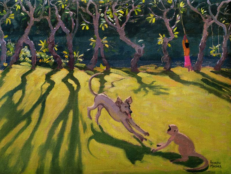 Dog and Monkey, 1998 (oil on canvas)  od Andrew  Macara