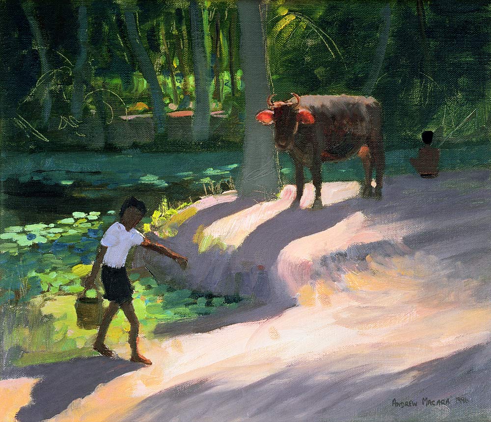 Kerala Backwaters, India, 1996 (oil on canvas)  od Andrew  Macara