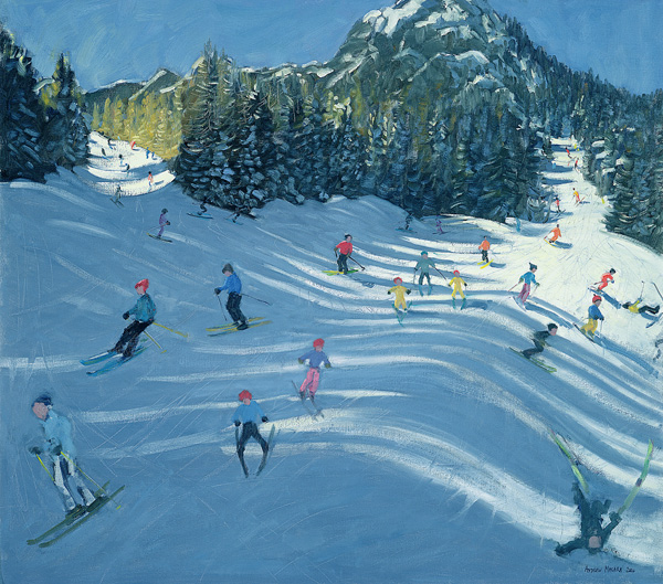 Two Ski-Slopes, 2004 (oil on canvas)  od Andrew  Macara