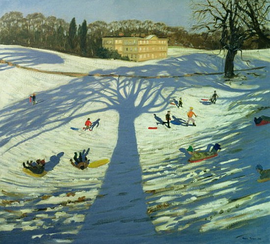 Calke Abbey House, Winter, 2002 (oil on canvas)  od Andrew  Macara