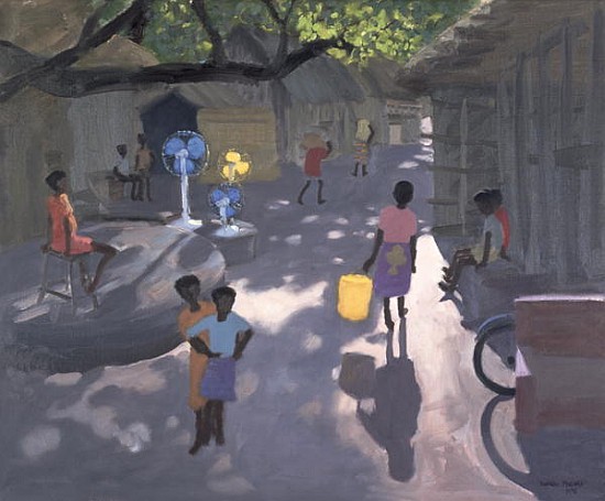 Fan Seller, Malindi, Kenya, 1995 (oil on canvas)  od Andrew  Macara
