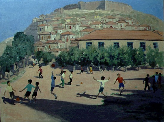 Football, Lesbos, 1998 (oil on canvas)  od Andrew  Macara