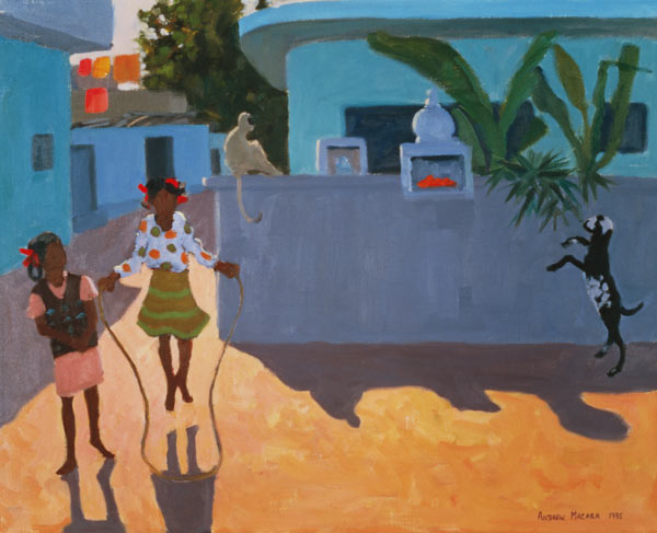 Girl Skipping, 1995 (oil on canvas)  od Andrew  Macara
