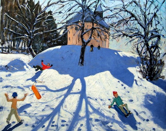 Les Gets (oil on canvas)  od Andrew  Macara