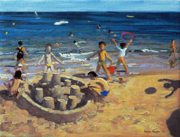 Sandcastle, France, 1999 (oil on canvas)  od Andrew  Macara