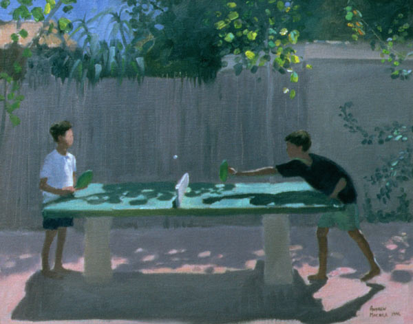 Table Tennis, France, 1996 (oil on canvas)  od Andrew  Macara