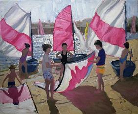 Sailboat, Royan, France, 1992 (oil on canvas) 