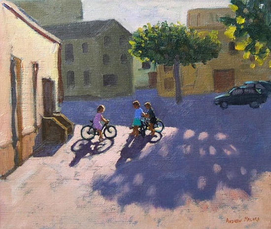 Three children with bicycles, Spain od Andrew  Macara