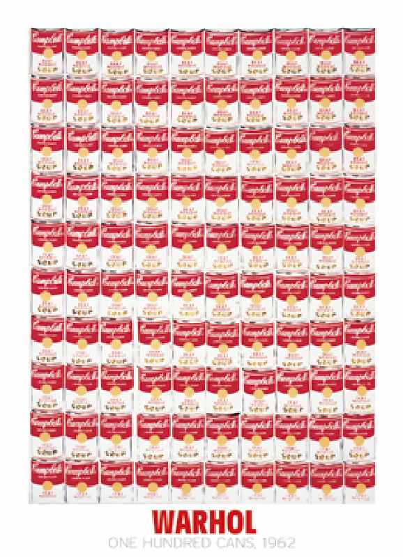 One Hundred Cans, 1962 - (AW-828) od Andy Warhol