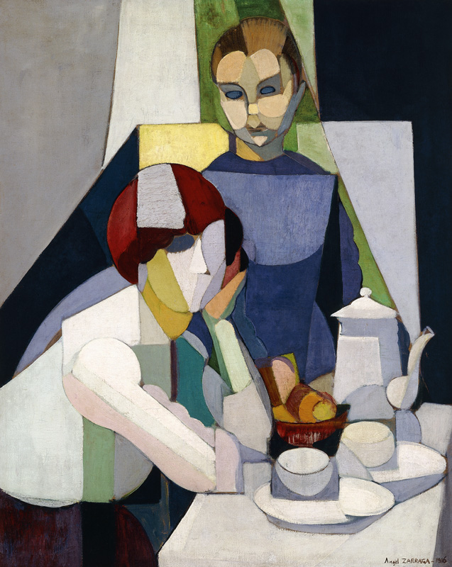 Teestunde für zwei Mädchen (La Merienda de dos Ninas) od Angel Zárraga