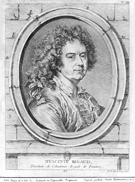 Portrait of Hyacinthe Rigaud, 1752-65 od Ange Laurent de Lalive de Jully