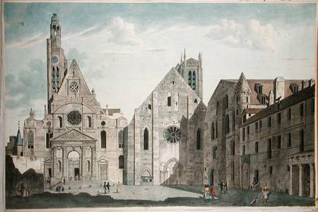 Facades of the Churches of St. Genevieve and St. Etienne du Mont, Paris od Angelo Garbizza