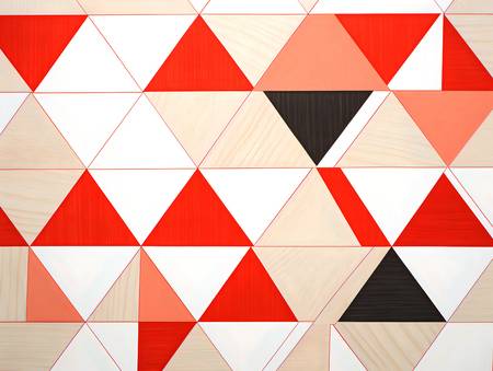 Moderní Abstrakce Geometrické Trojúhelníky v Červené Růžové Béžové a Bílé