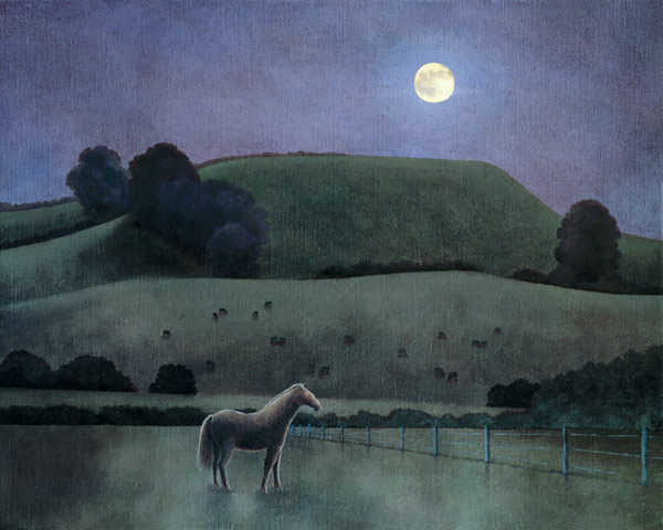 Horse in Moonlight, 2005 (oil on canvas)  od Ann  Brain