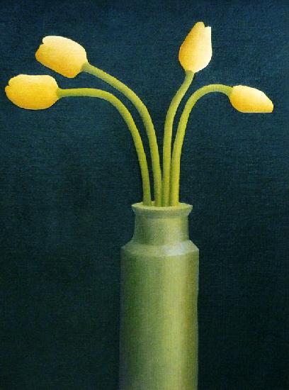Four Yellow Tulips
