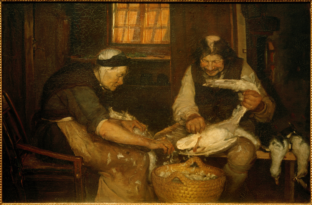 Zwei Alte, die Möwen rupfen. Lars Gaihede und die alte Lene od Anna Ancher