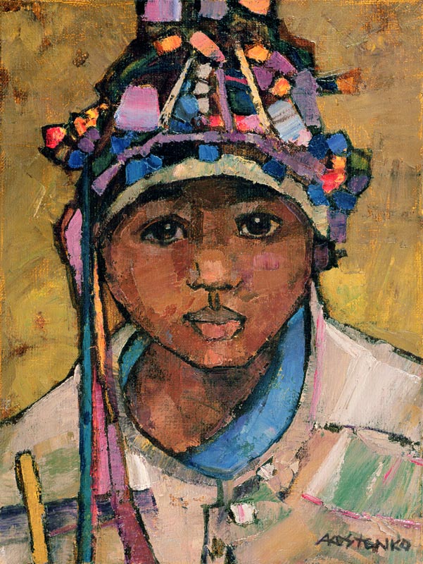 Portrait of a Boy (oil on canvas)  od Anna  Kostenko