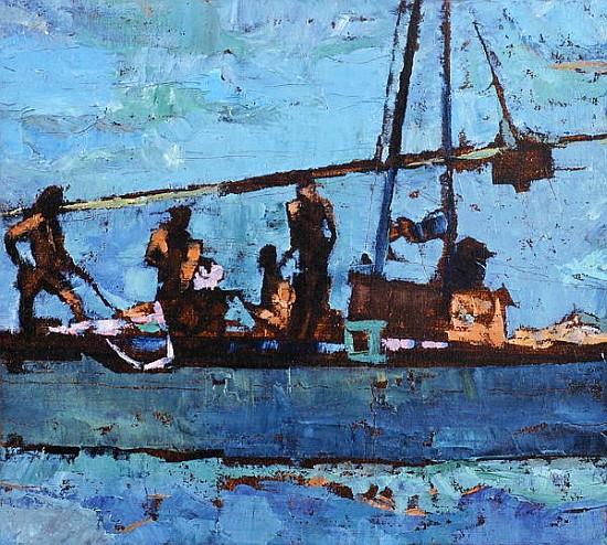 Egyptian Fishermen (oil on canvas)  od Anna  Kostenko