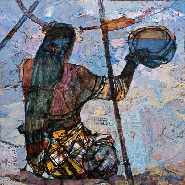 A Fishing Woman (oil on canvas)  od Anna  Kostenko