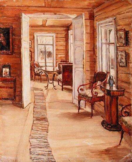 Interior of L. Panteleev's house in Murmanov od Anna Nikolaeva Karinskaya